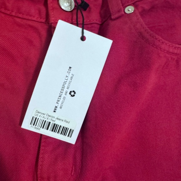 Princess Polly Bold Red Flare Jeans - Picture 6 of 6